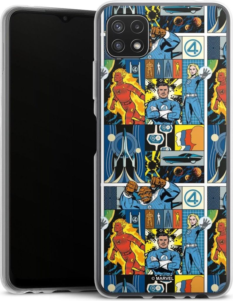 DeinDesign Handyhülle für Samsung Galaxy A22 5G Silikon Hülle Case Smartphone Schutzhülle Offizielles Lizenzprodukt Marvel The Fantastic Four
