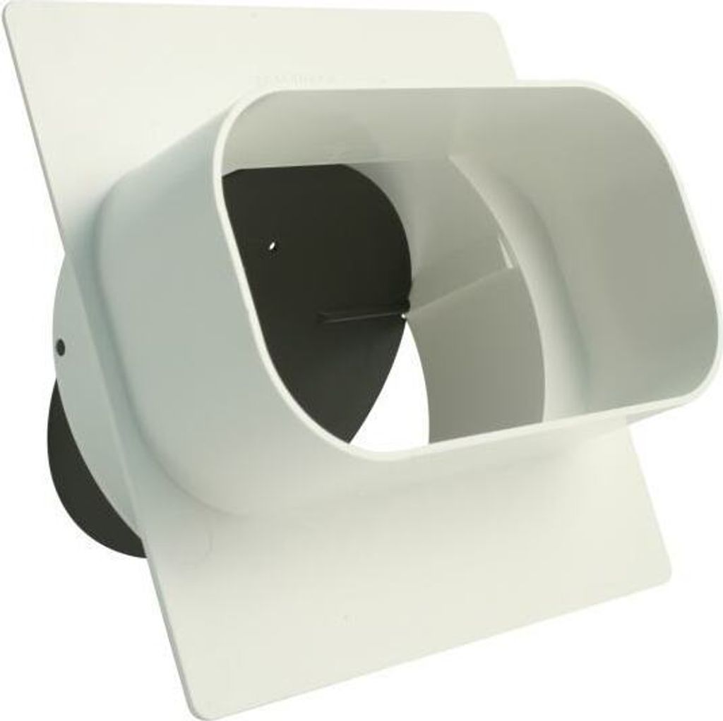 Marley Flachkanal 150 Adapter rund / eckig Rohranschluss, Ø 125 mm, mit Rückstauklappe