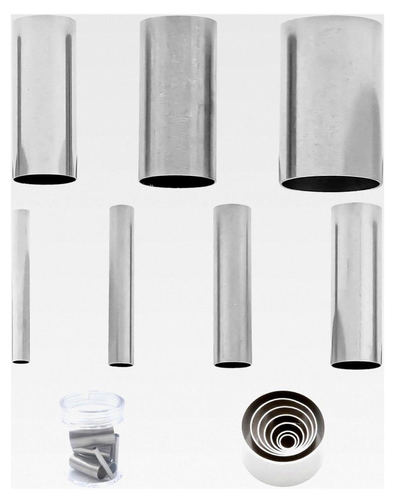 Runde Ausstecher, 7-teiliges Set aus Edelstahl für Plätzchen, Polymer Clay und Ton mit Aufbewahrungsbox