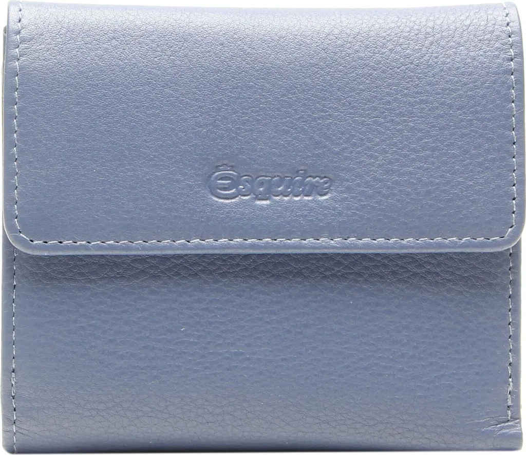 Portafoglio Esquire Viktoria Celeste Dove Blue | Vera Pelle con RFID
