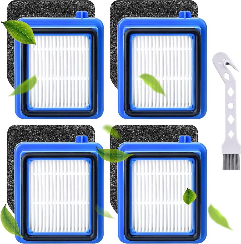 4 Stück Filter Zubehör Set für AEG QX6 QX7 QX8-2 ASKW1 Staubsauger Filterset Ersatzteile Ersatzfilter mit Waschbar 4 Vormotorfilter 4 Hygienefil...
