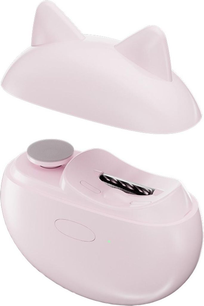 INF Elektrischer 2-in-1 Nagelknipser & Schleifer - Sicher, Automatischer Trimmer Rosa