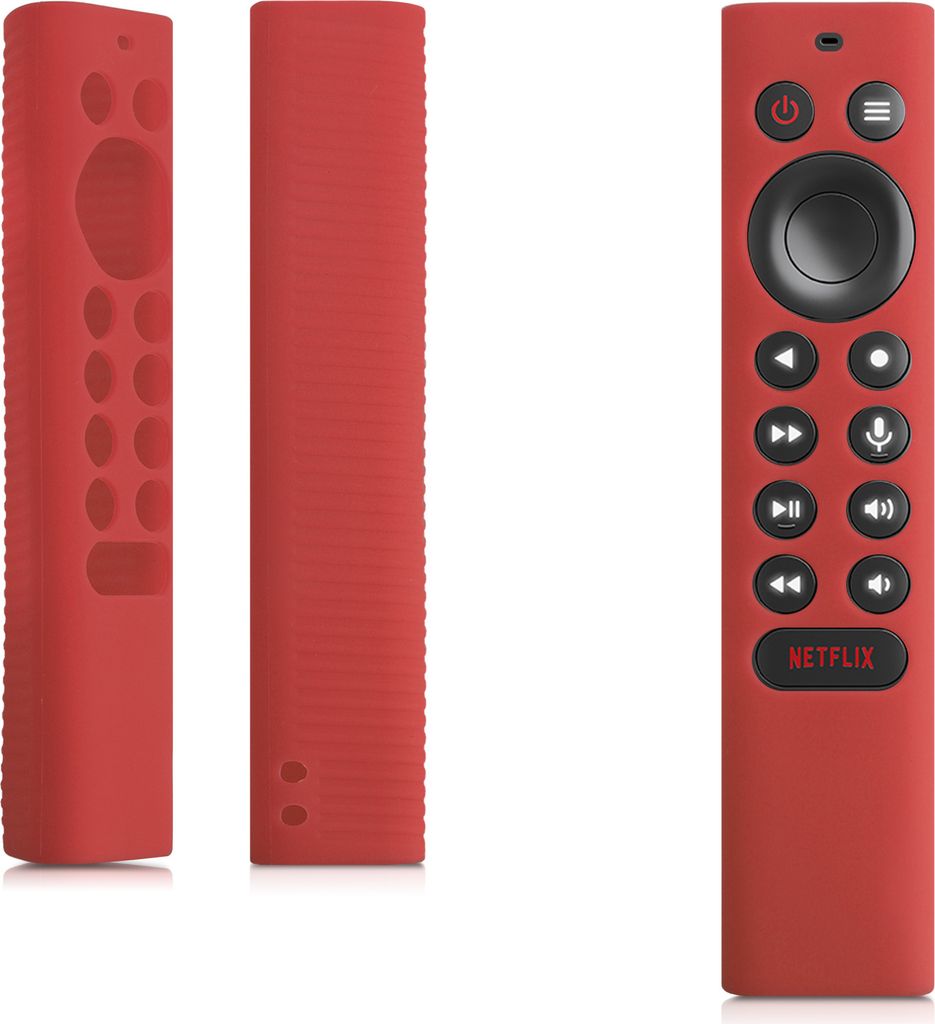 kwmobile Hülle Fernbedienung kompatibel mit Nvidia Shield TV pro/4K HDR Hülle - Silikon Case für TV Zubehör in Rot