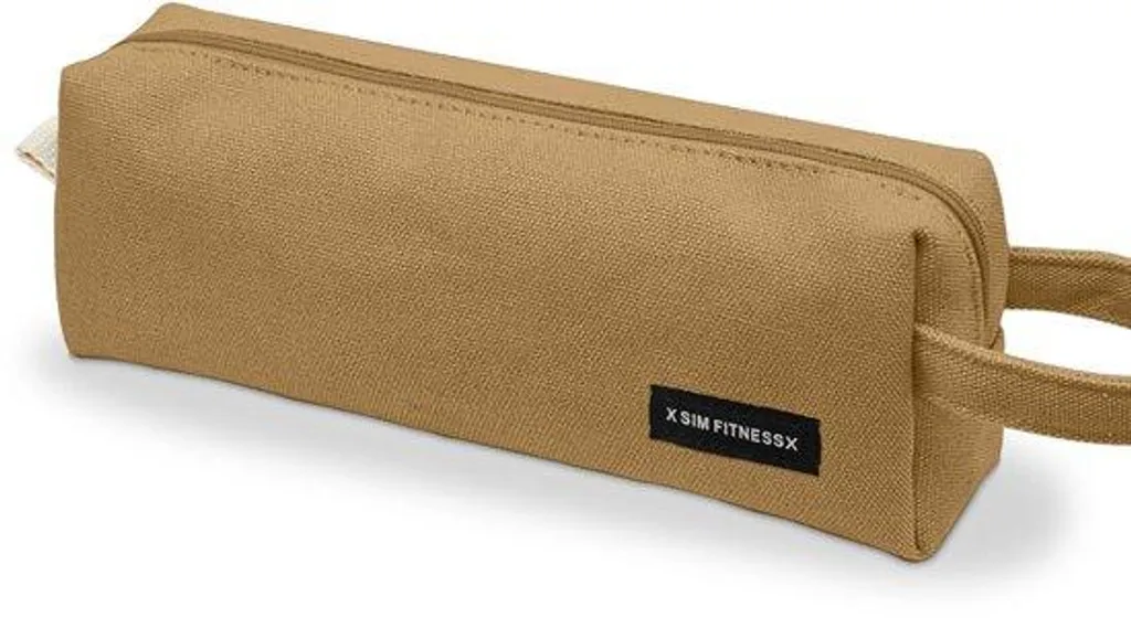 Trousse Scolaire Adolescente Marron Grande Capacité avec Zip Durable