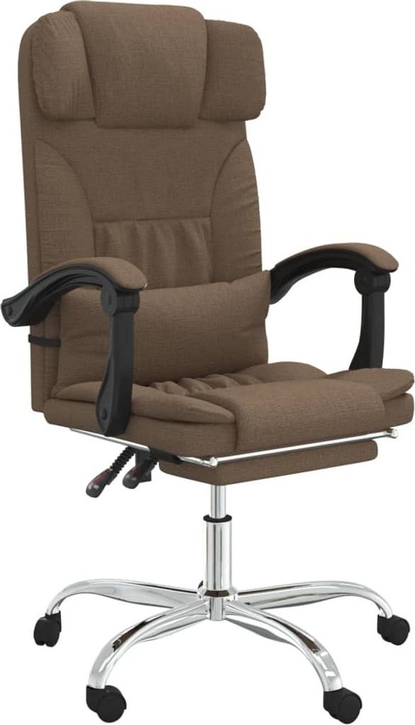 Bürostuhl mit Massagefunktion Braun Stoff