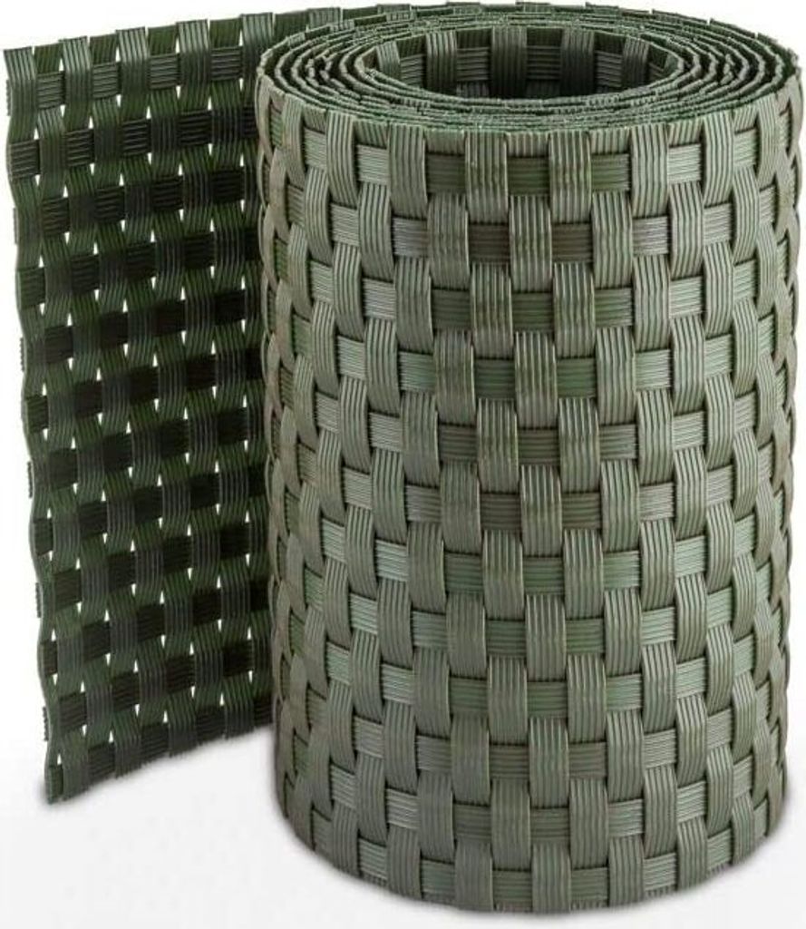Sellon24® PE-Rattan Sichtschutzstreifen Rattan 255x19cm Produktbild 