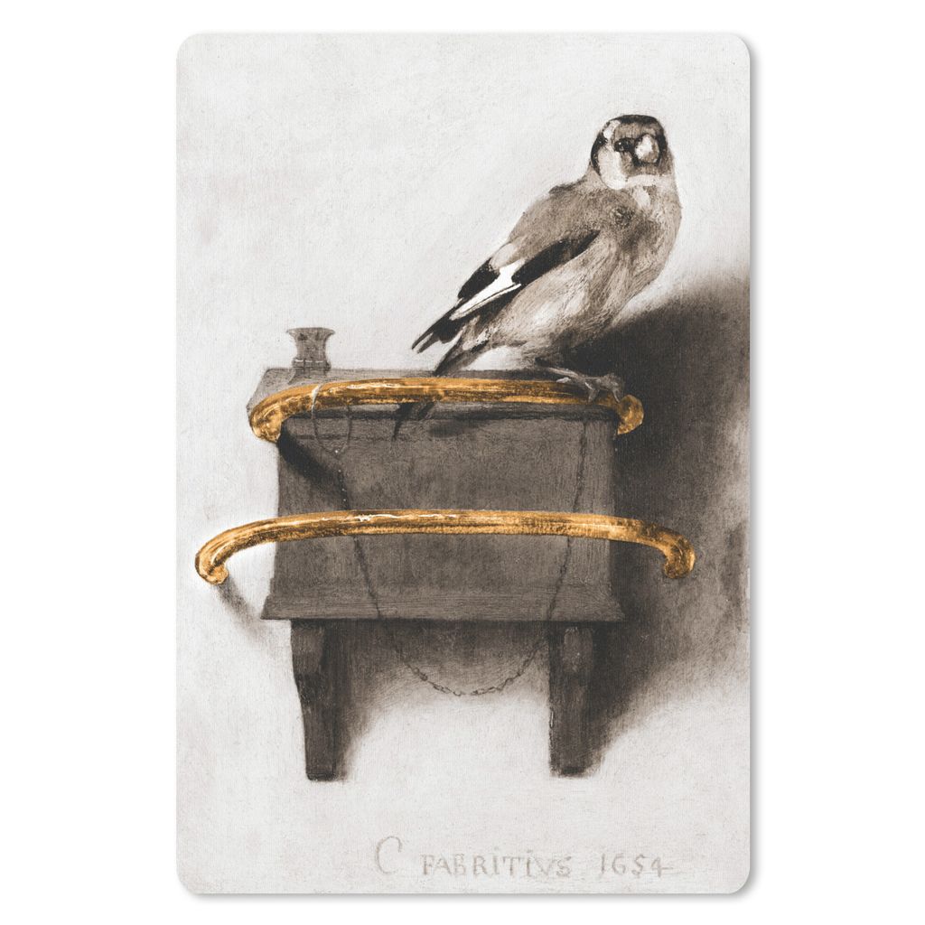 MuchoWow Mauspad Mousepad Der Stieglitz - Carel Fabritius 18x27 cm - Mousepads - Maus Mat - Pad - Mausunterlage