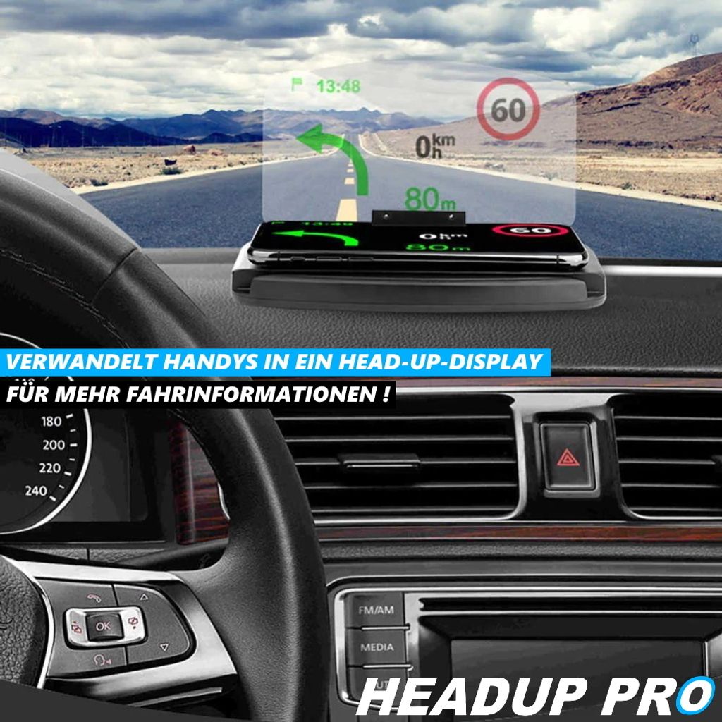 HEADUP PRO Head Up Navigation Display PKW Smartphone HUD Obrázek produktu 6