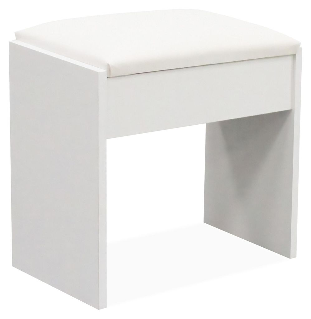 Aga Schminktisch Hocker MRDT14 Mattweiß Produktbild 