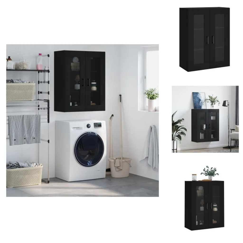 Credenza Sospesa vidaXL Nera 69,5x34x90 cm - Design Moderno e Funzionale