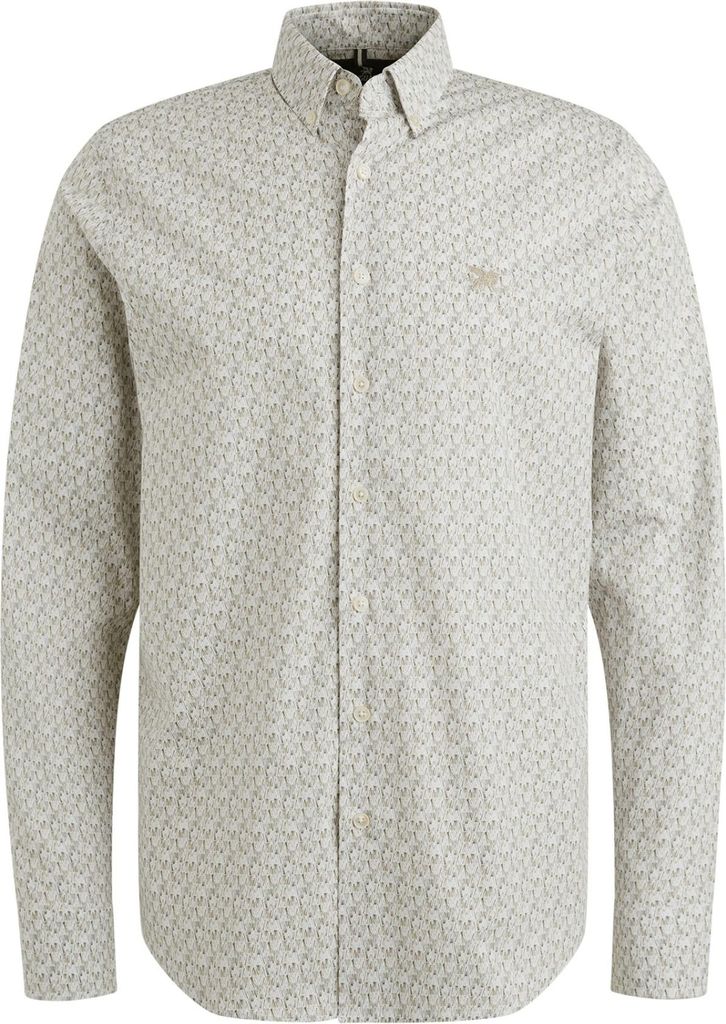 Vanguard Hemd bedruckt cremefarben schmale Passform langarm