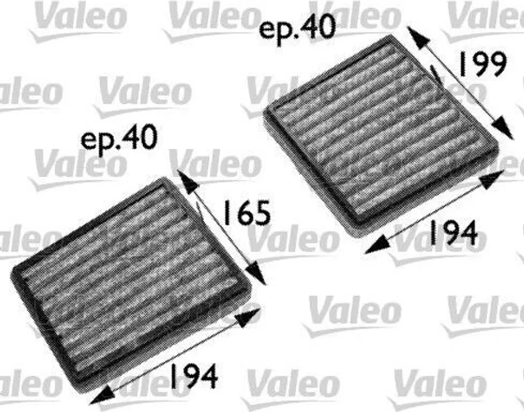Valeo 698742 Filtre d'Habitacle OE 2038300318 pour Mercedes Classe C W203