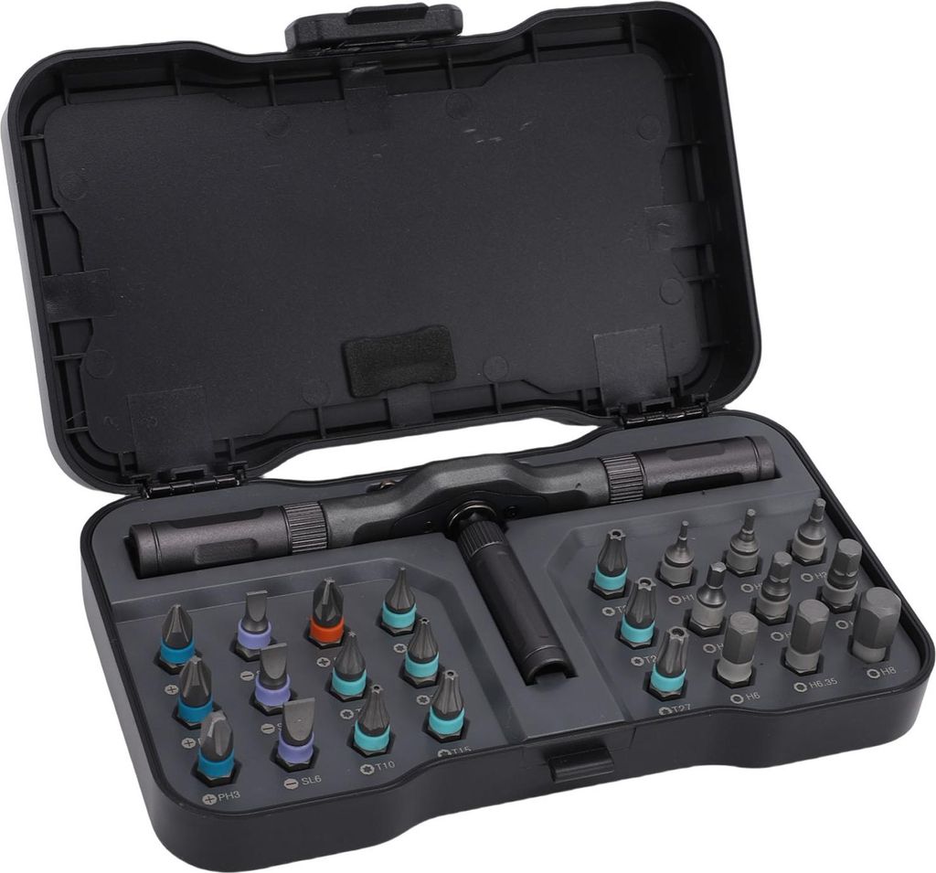 Ratschenschraubendreher-Set 24-in-1 mit Magnet, multifunktional, Mini-Präzisionsreparatur-Bits, abnehmbarem Griff für Möbel und Computer