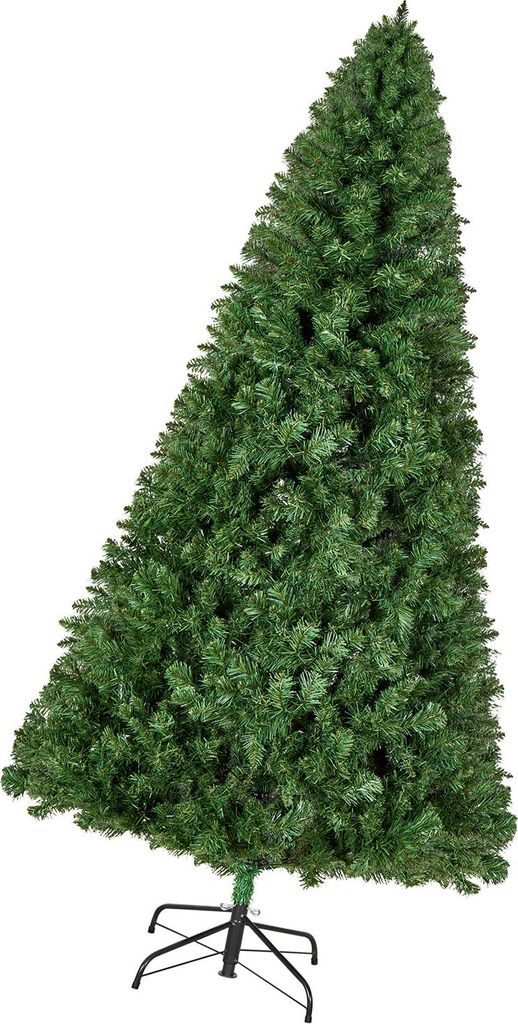 SucceBuy Künstlicher Weihnachtsbaum, 1,8 m Tannenbaum aus PVC, realistische Optik, mit 1250 Zweigspitzen und robustem Metallständer, ideal für d...