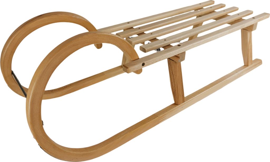 ACRA Holzschlitten 100 cm A2044/100 Holzschlitten mit Holzsitz