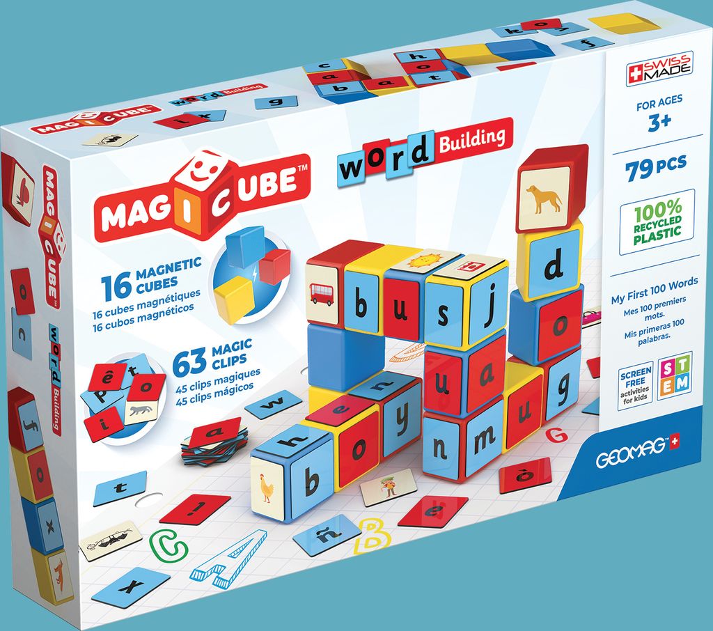 Geomag Magicube Word Building Recycled Clips 79 pc Obrázek produktu 1