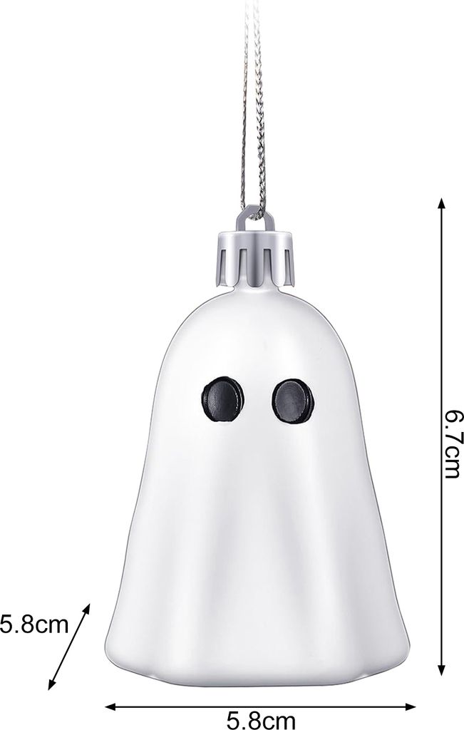 2 Stücke Halloween Hängende Geisterornamente Kunststoff Mini Geisterfigur Halloween Home Party Dekoration für Kleinen Baum