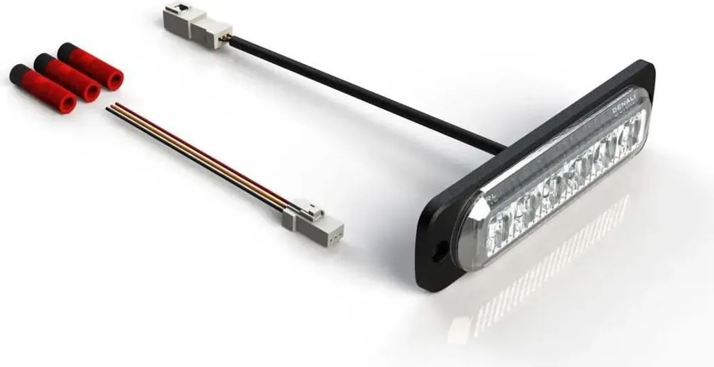 Feu de freinage LED Denali B6 Argent pour plaque d'immatriculation moto