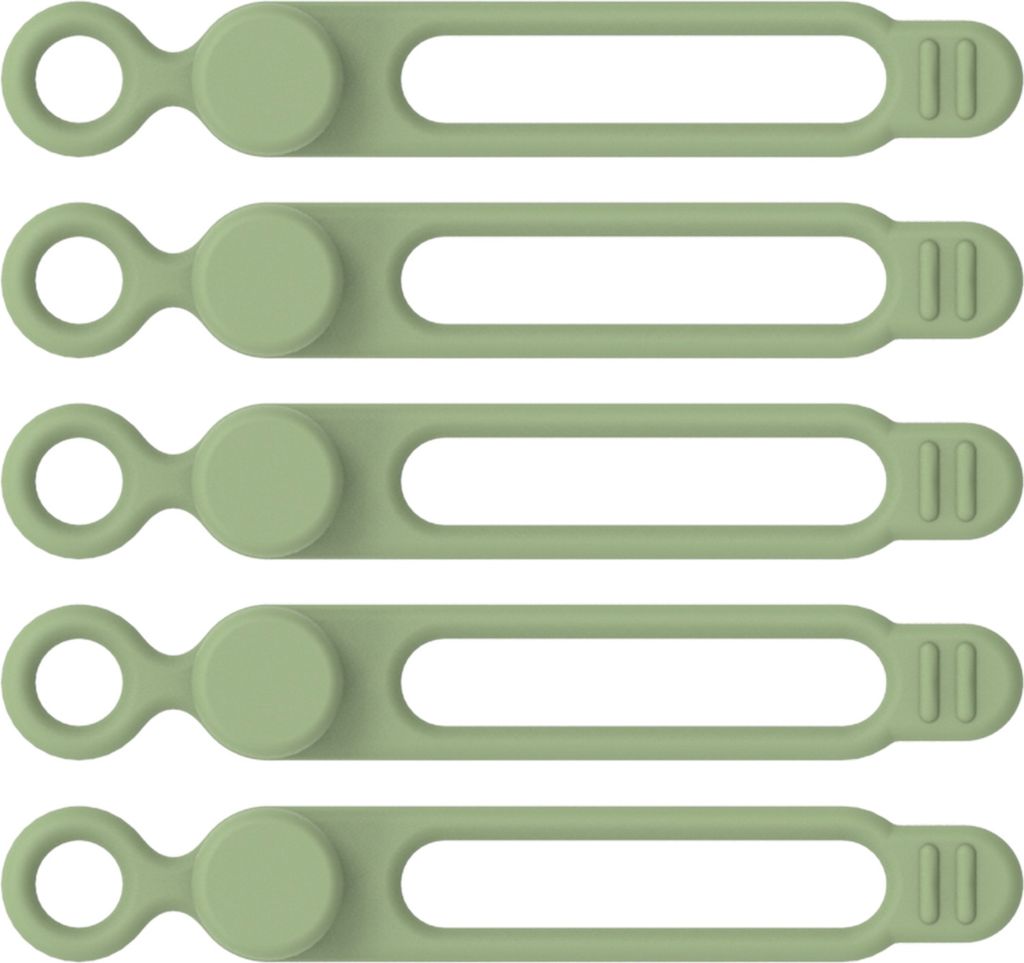 5pcs Kabel Organizer Starke Elastizität Multifunktionales weiches Silikon -Kabel -Kabel -Kabel -Protektor -Desktop -Zubehör-Grün