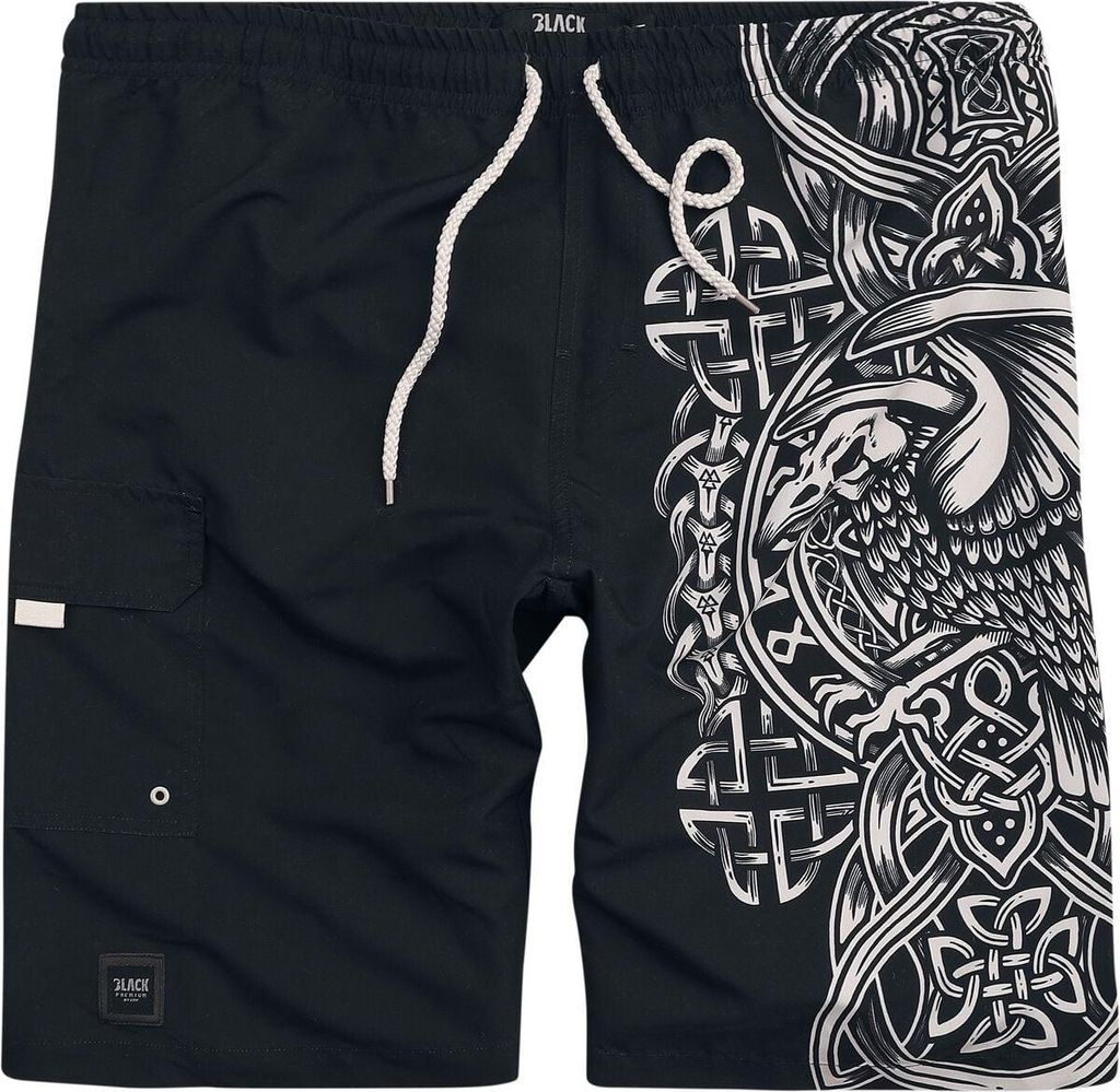 Black Premium by EMP Herren schwarze Badeshorts mit Produktbild 