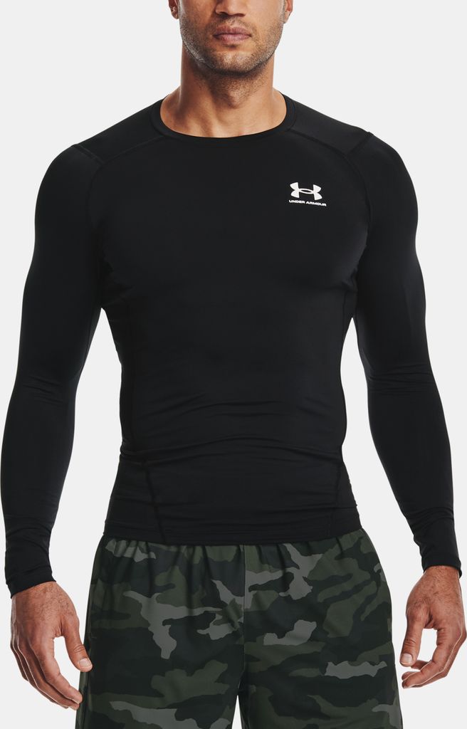 Under Armour Ua Hg Armor Comp Ls-Schwarzes T-Shirt Produktbild 
