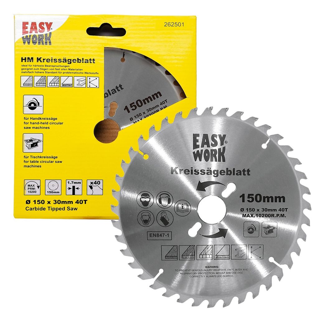 Lame de scie circulaire universelle 150mm 40 dents Image du produit 
