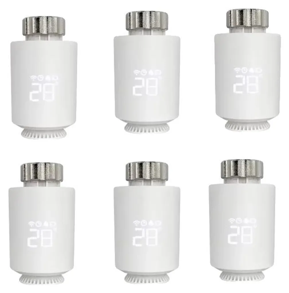 Vanne thermostatique connectée TRV06 pack de 6 pièces Zigbee 3.0 blanc