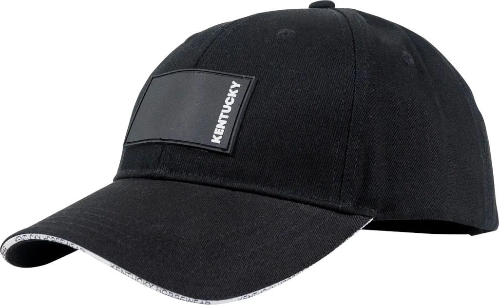 Casquette de Sport Kentucky Rubber Logo Noire pour Écurie et Compétition