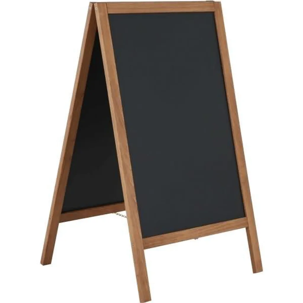 Panneau de Trottoir Extérieur Marron 60x101 pour Menu et Restaurant
