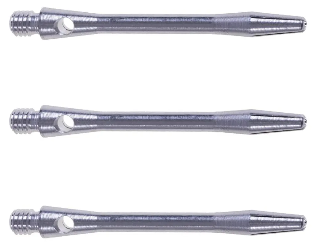Karella Alu Shafts Silber Short 35mm - Tiges de Fléchettes en Aluminium