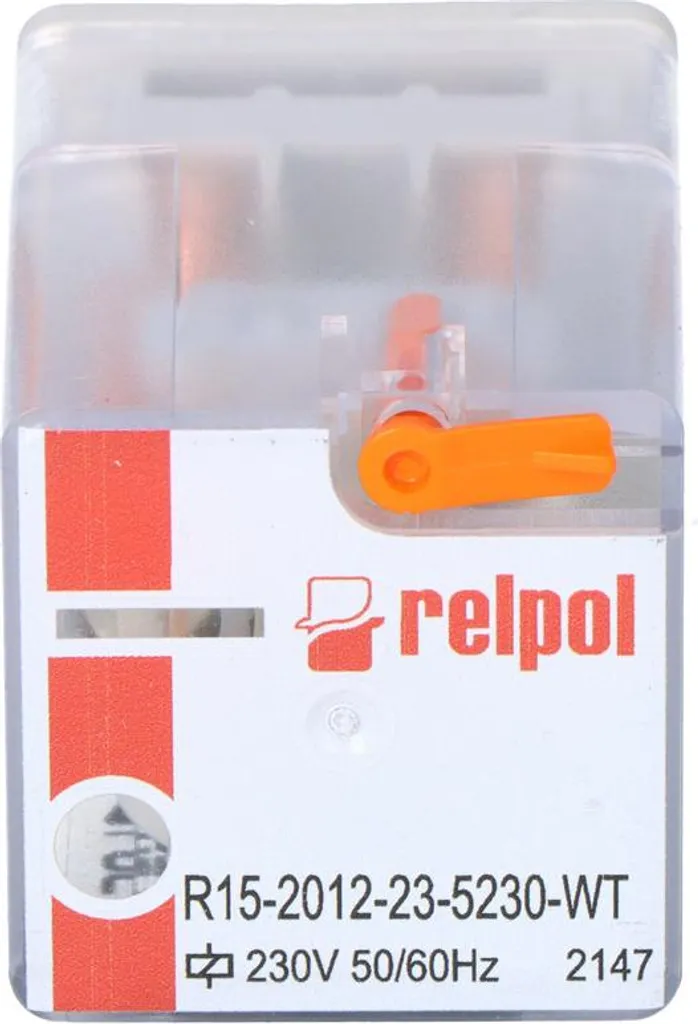 Relpol R15 Relpol R15-2012-23-5230-WT Relè 8 Pin 230VAC 10A con Tasto Test