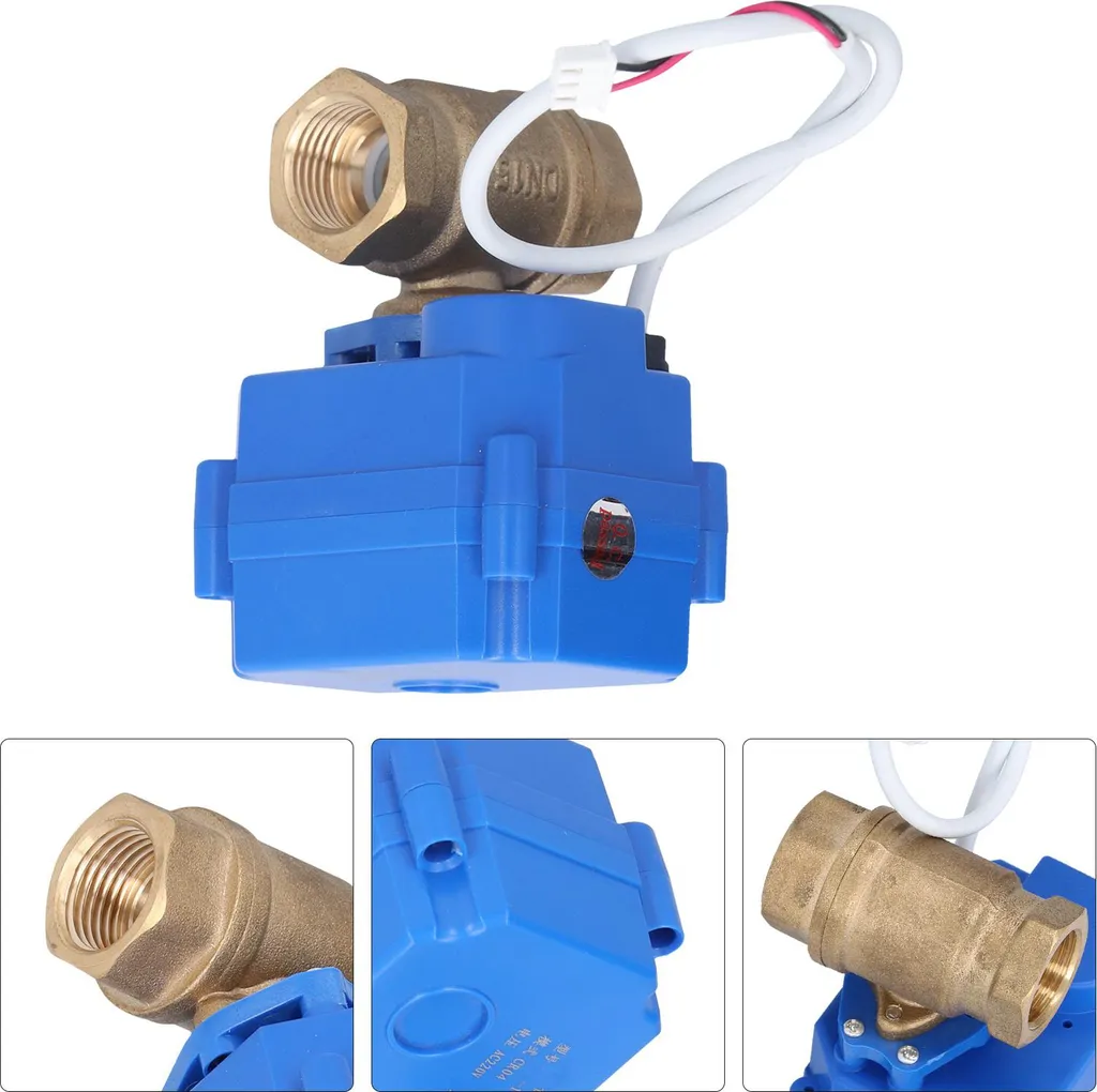 Robinet motorisé DN15 220V en laiton pour régulation de débit d'eau - 2