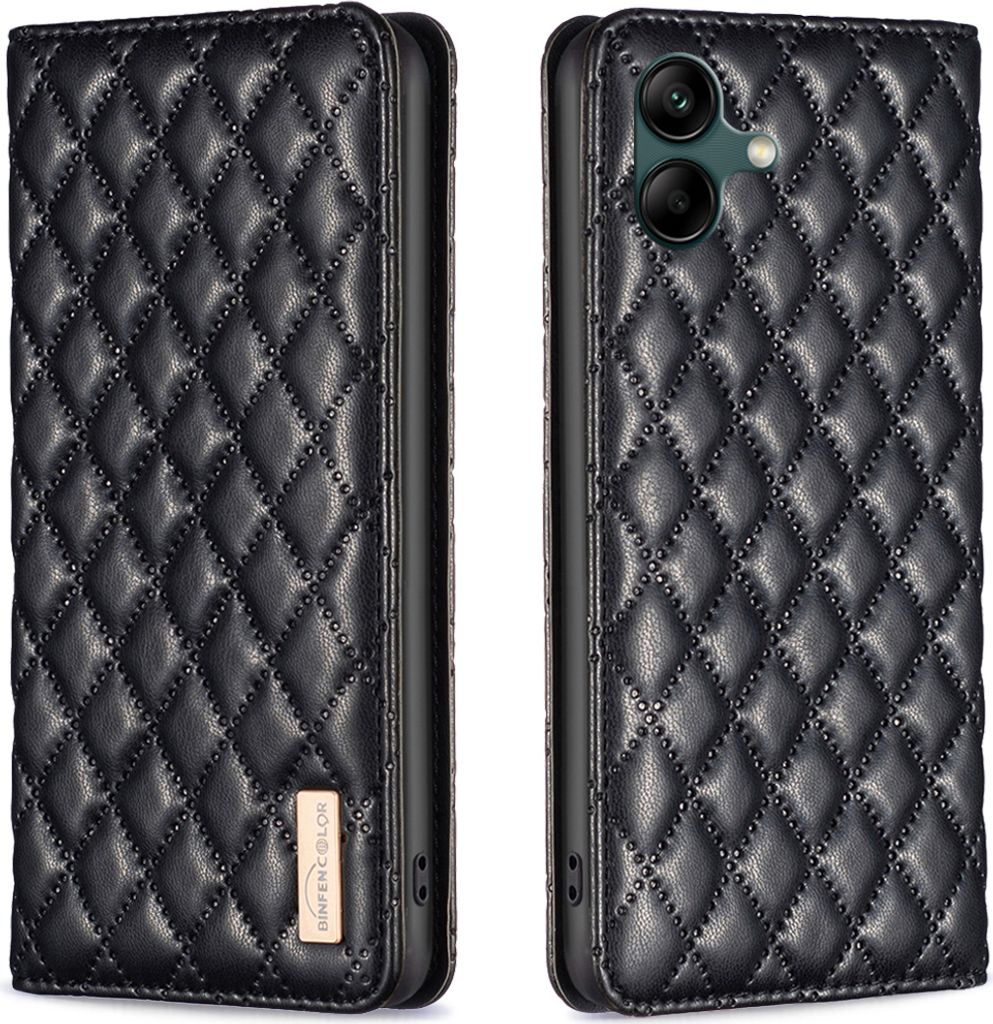 Galaxy A04 4G Hülle, Elegant Bookstyle Flip Leder Kartenfächer Schutzhülle mit Ständer für Samsung Galaxy A04 4G Schwarz