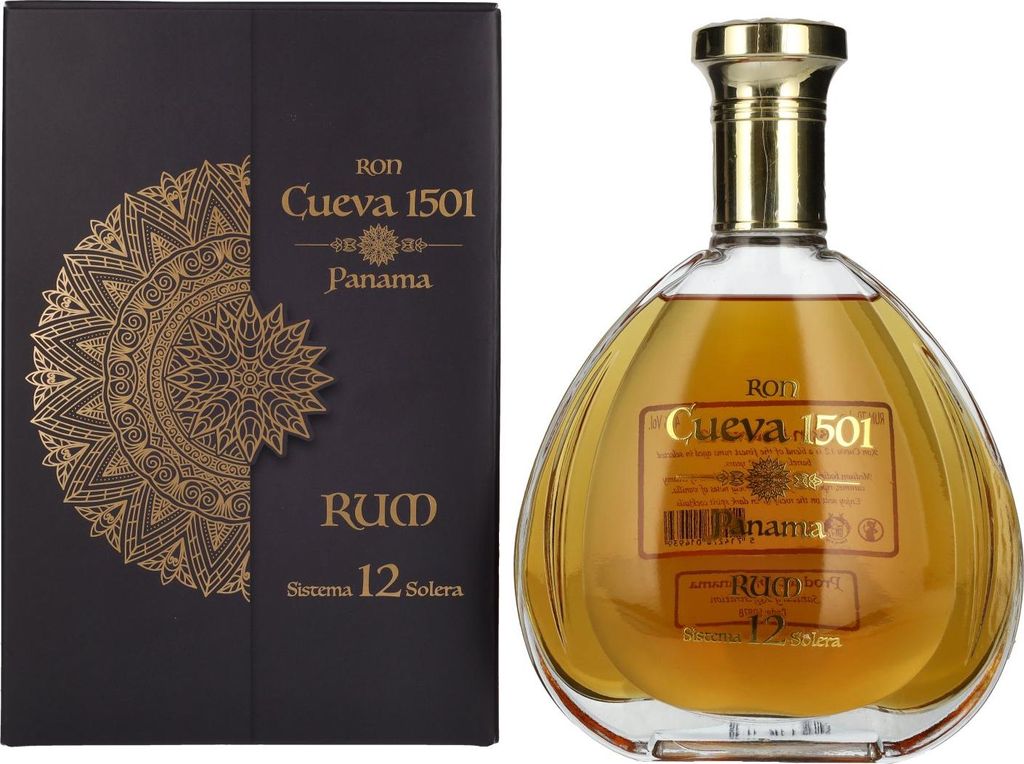 Ron Cueva 1501 Sistema 12 Solera Panama Rum 40% Vol. 0,7l in Geschenkbox