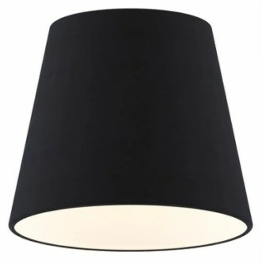 Abat-jour pour lampe de chevet NIZZA 18/15 en coton noir et blanc