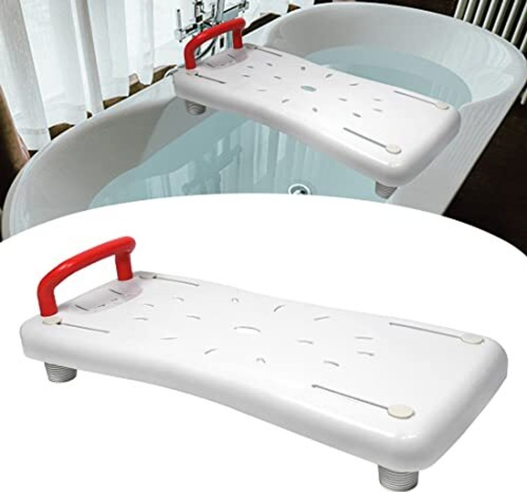 trmlbe Badewannenbrett PP, Roter Griff, 70x31cm, 150KG, für Produktbild 