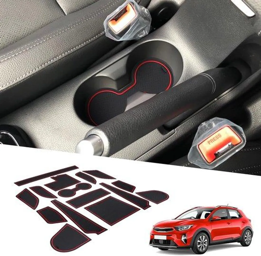 Set de Tapis de Protection en Caoutchouc pour Kia Stonic Middenconsole