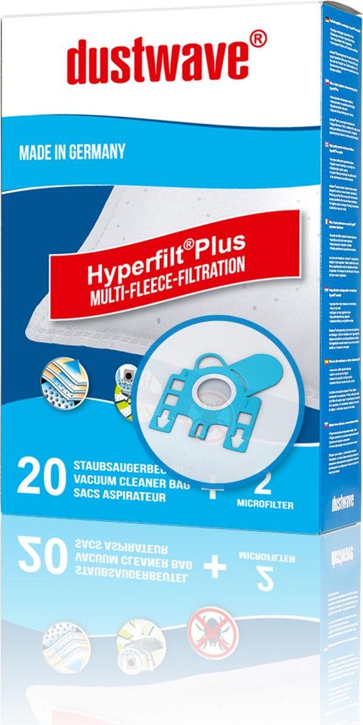 Megapack - 20 Staubsaugerbeutel | Filtertüten | Staubfilter passend für Miele - Cat and Dog Extra 700 Staubsauger - dustwave Markenstaubbeutel ...