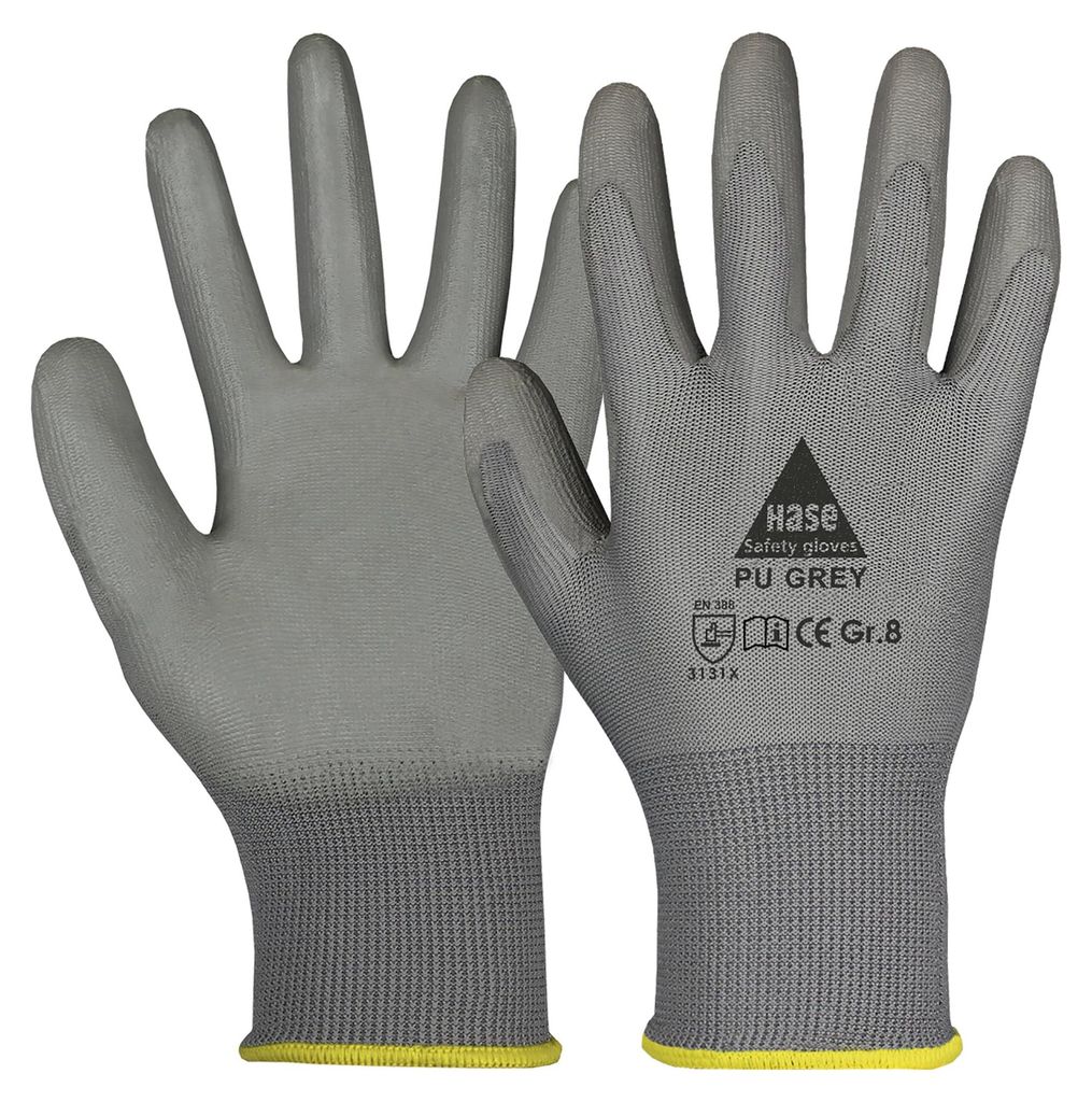 HASE SAFETY GLOVES Arbeitshandschuhe PU, Polyurethangrey, Produktbild 