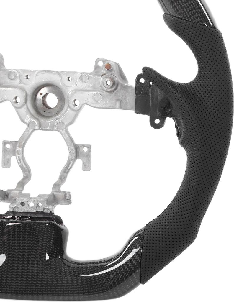 Kohlefaser-Lenkrad, Nappa, perforiertes Leder, schwarze Nähte, Ersatz für Infiniti G37 G37x G25 G35 Q40