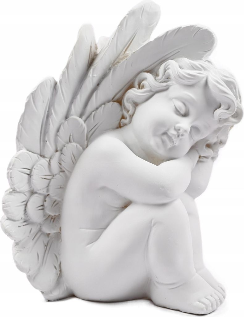 Schutzengel Figur Schlafend Weiß 20cm - Deko Engel Statue Produktbild 