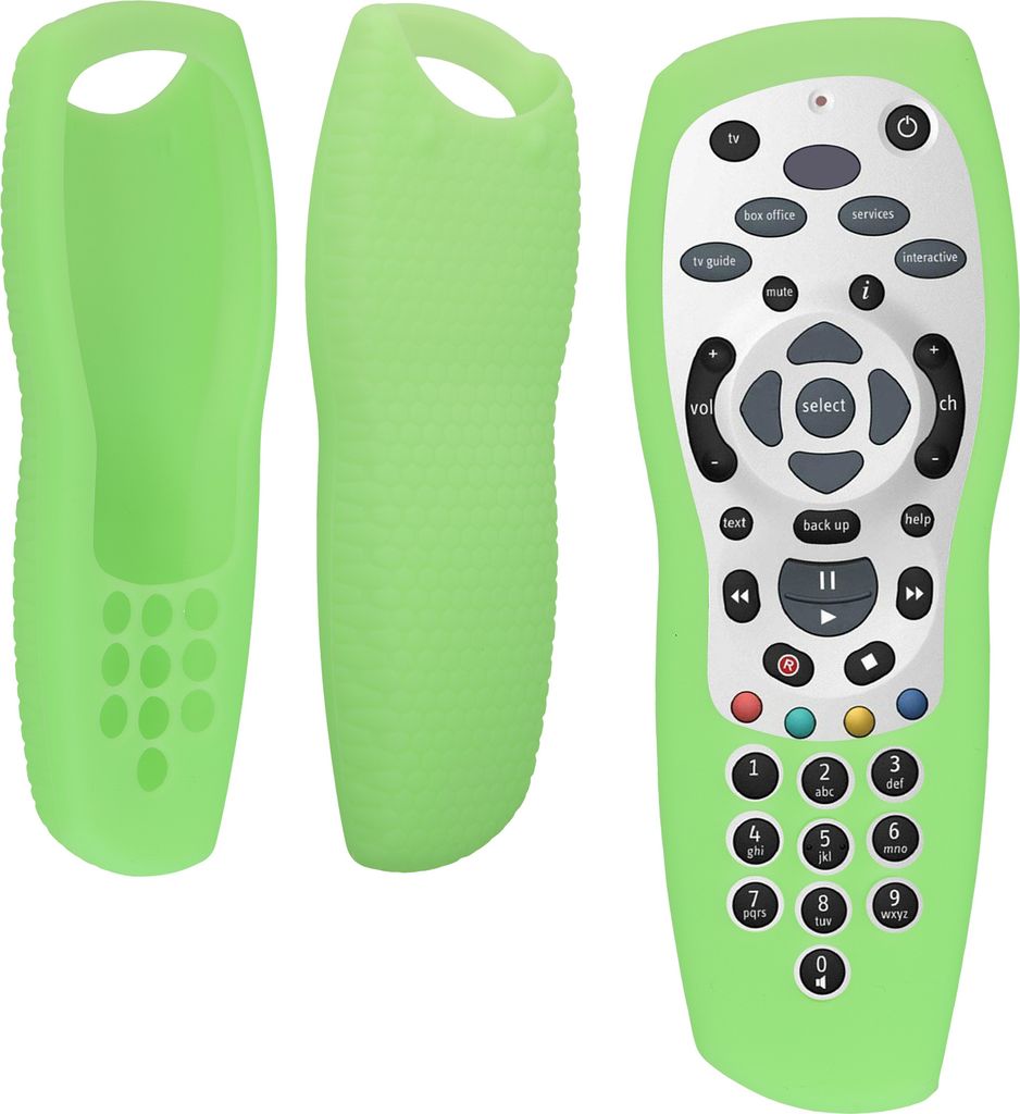 kwmobile Hülle Fernbedienung kompatibel mit Sky Plus HD / SKY+ HD Hülle - Silikon Case für TV Zubehör in Neon Grün