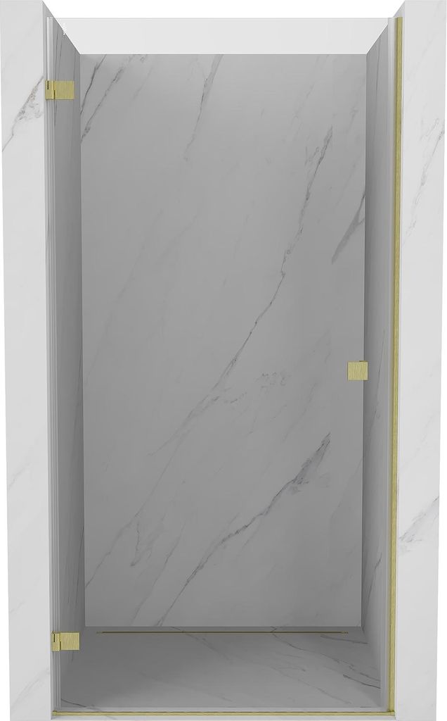 Mexen Lunar-B Duschflügeltüren links 70 cm, transparent, gebürstet Gold - 832-070-000-55-00-L