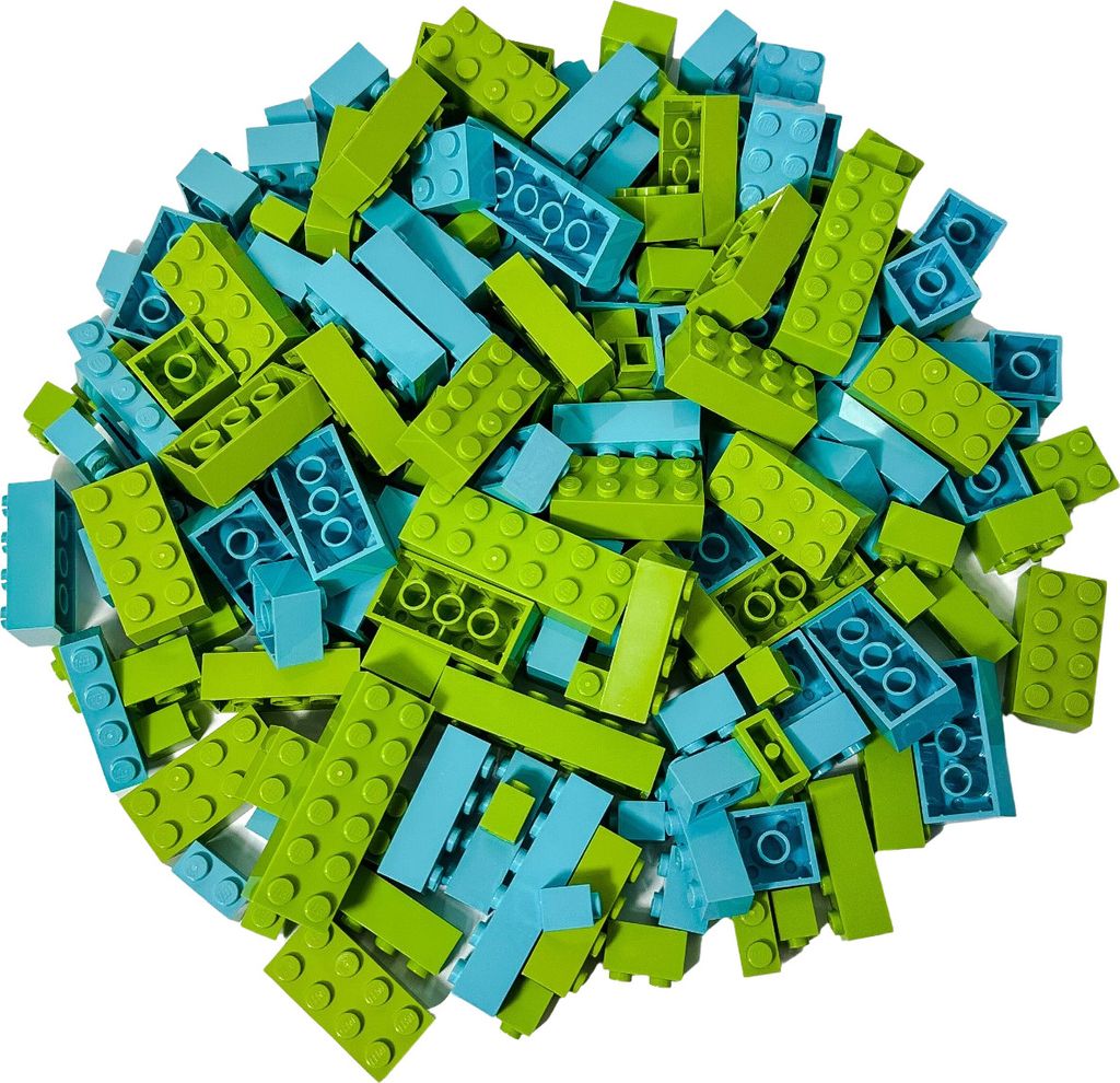 LEGO® kostky Vysoké kostky Vápno a azurová barva Smíšené Obrázek produktu 