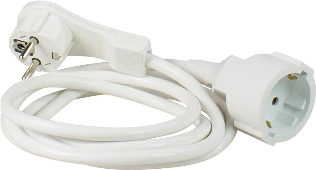 Câble de rallonge électrique 2 mètres blanc - Prise secteur 16A souple