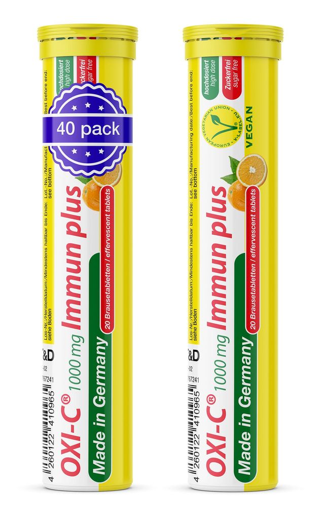 Oxi C Brausetabletten 2x20 Stk. – Orangengeschmack – 1000 Produktbild 