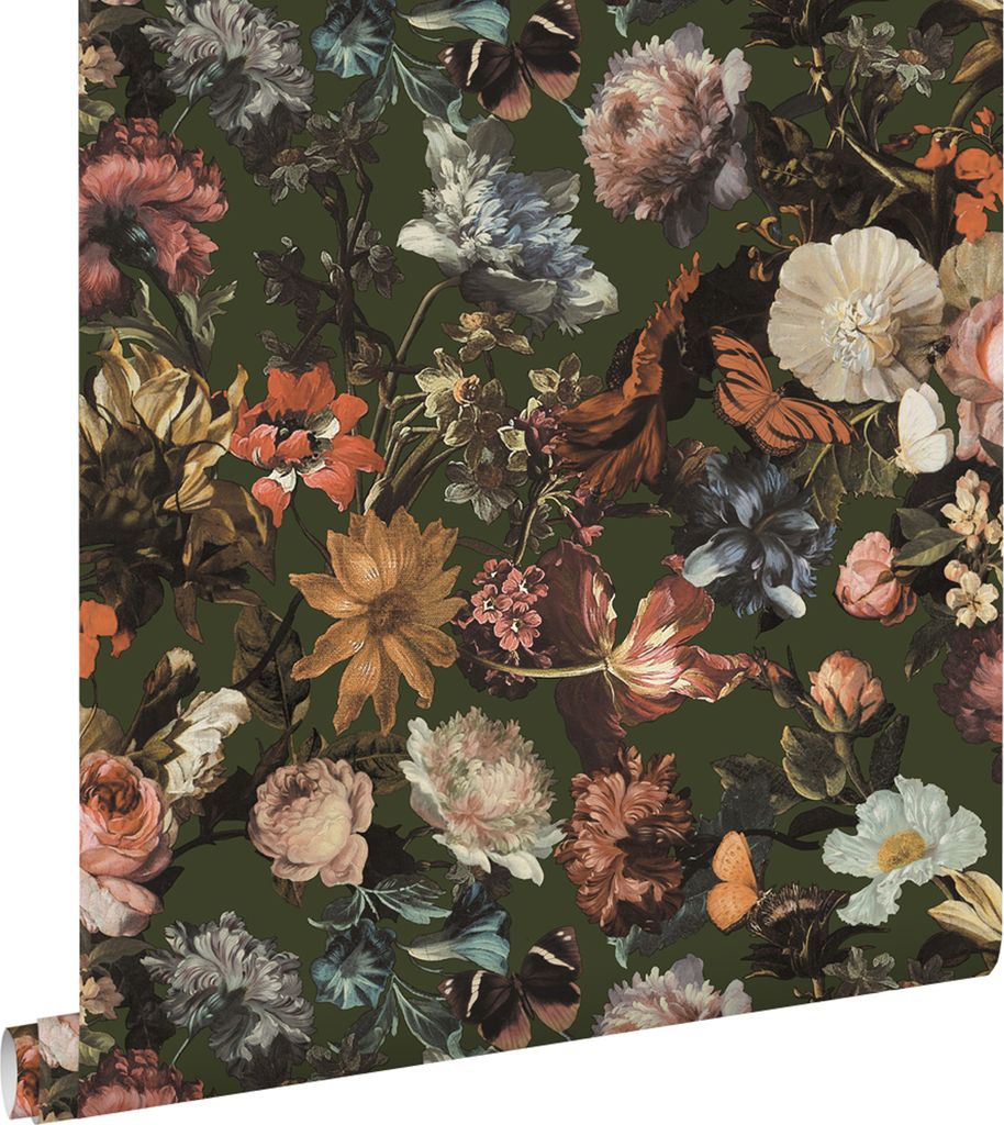 ESTAhome tapeta květy olivově zelená 53 cm x 10,05 m Obrázek produktu 