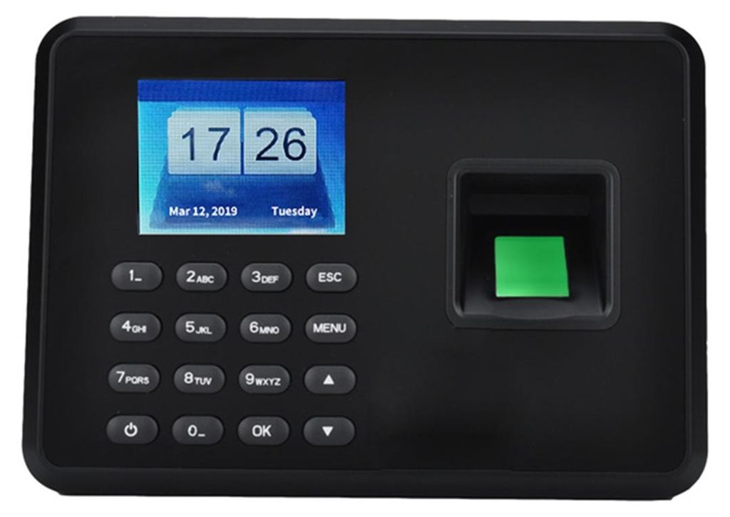 Biometryczny rejestrator czasu pracy, odcisk palca i hasło, Zdjęcie produktu 