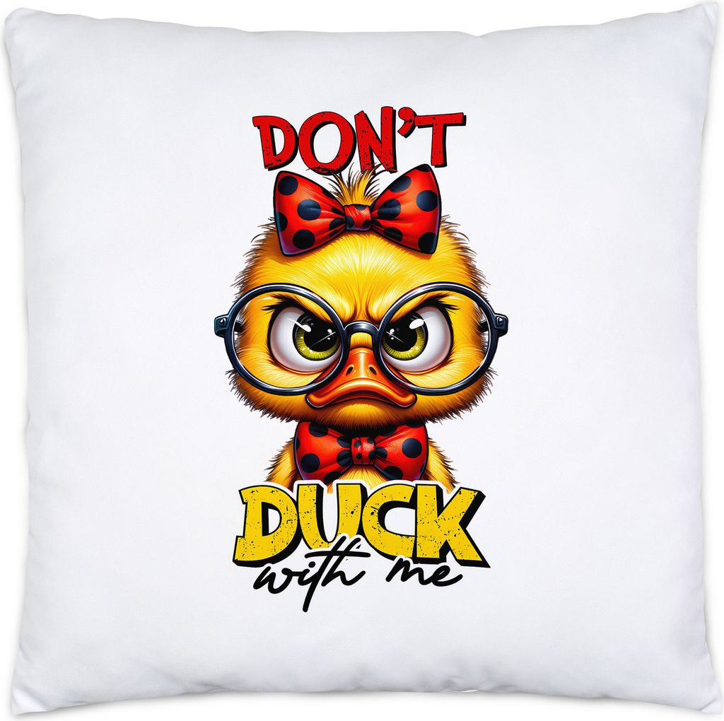 Don’t Duck With Me Kissen Inkl. Füllung Lustige Ente Sarkastisch Humor Witzig Frech Geschenkidee