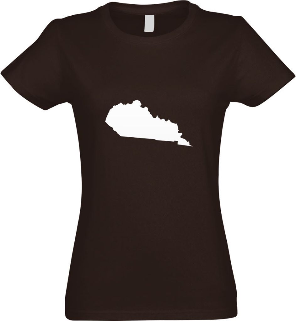 Kiwistar - T-Shirt tailliert - Damen - Chocolate - USA - Kentucky Frankfort - mit Motiv Bedruckt - Funshirt Design - Sport - Freizeit - Damen - XL